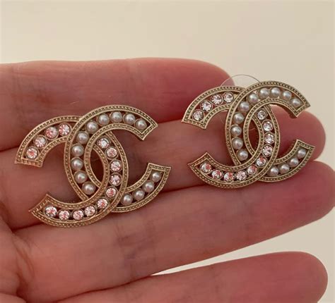 chanel classic stud earrings|Shop Used Chanel Earrings .